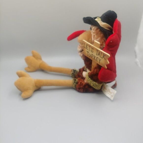 Dan Dee Shelf Sitting Turkey Plush Thanksgiving Fall Harvest Decoration - Picture 5 of 7